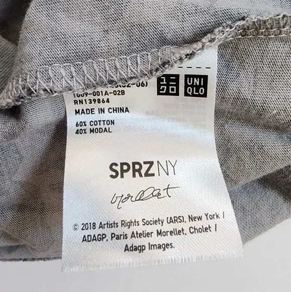 Uniqlo SPRZ NY MoMA Collection Graphic Tee in Gray Size XS - Picture 7 of 8
